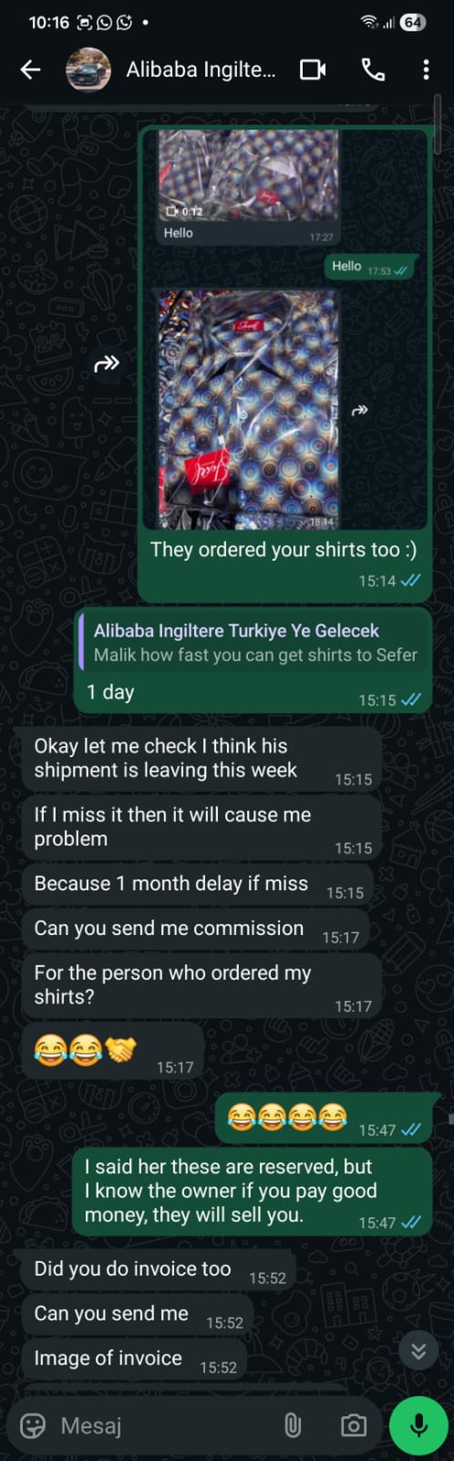 İngiltere müşteri konuşması 2