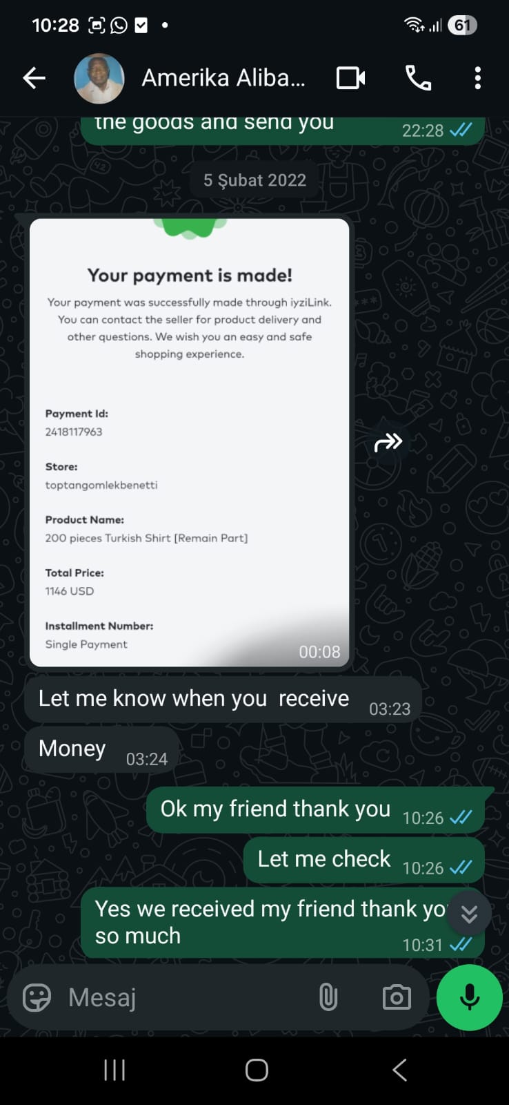 Amerika müşteri konuşması 2