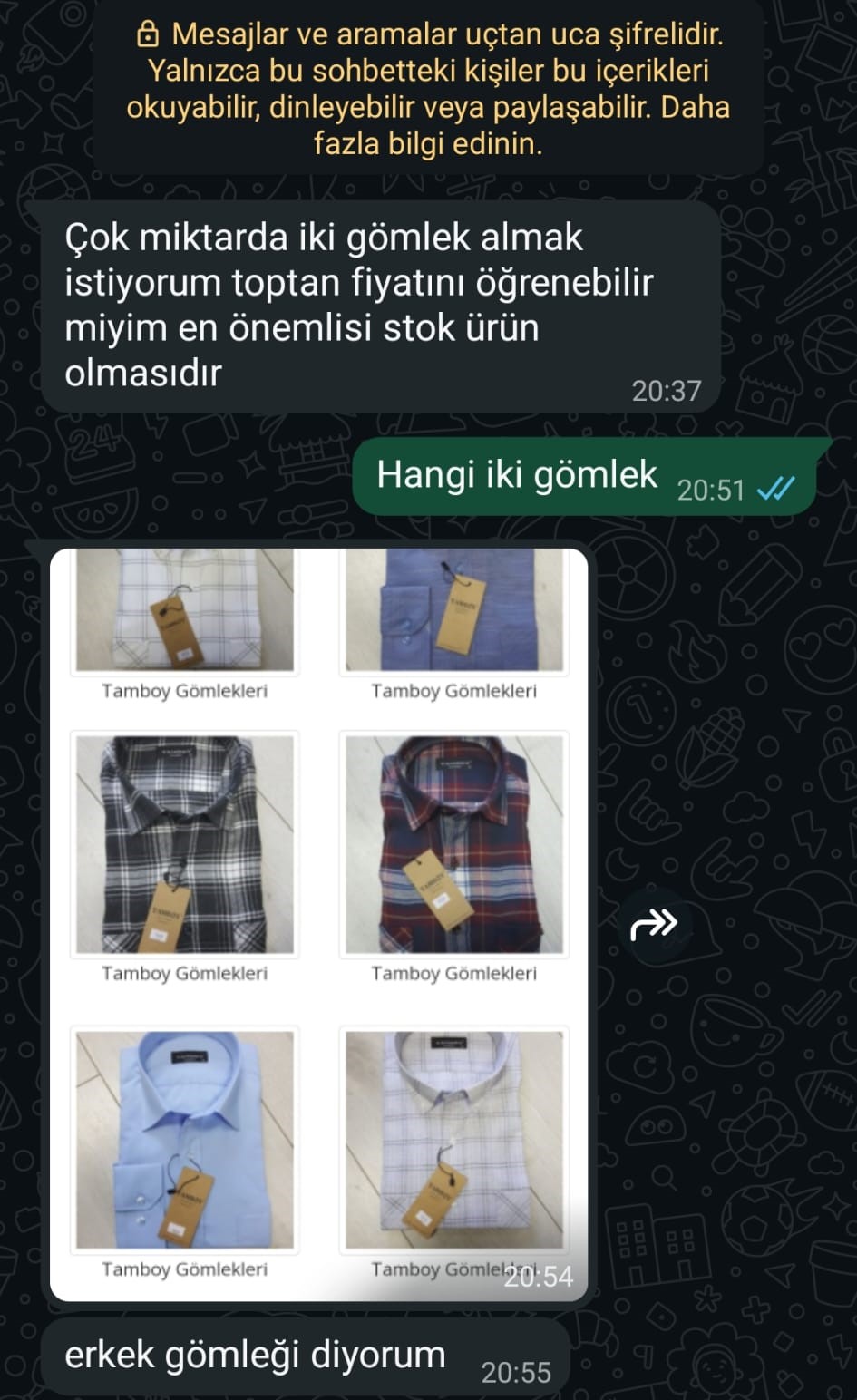 Türkiye müşteri mesajı 2