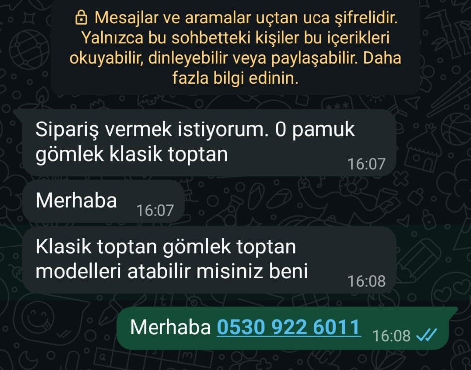 Türkiye müşteri mesajı 4