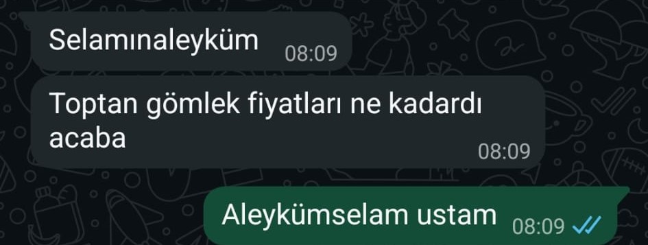 Türkiye müşteri mesajı 9